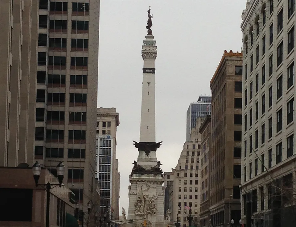 Monument Circle in downtown Indianapolis